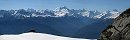 Les alpes valaisannes depuis la cabane des Violettes (Canton du Valais, Suisse)