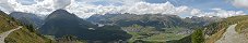 La rgion de Pontresina depuis l'Alp Languard (Canton des Grisons, Suisse)