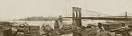 New York et ses ponts depuis Brooklyn en 1913 (New York, Etats-Unis)
