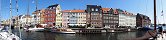 Maisons au bord d'un canal  Copenhague (Danemark)