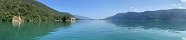Le lac du Bourget et l'abbaye d'Hautecombe (Savoie, France)