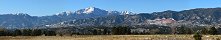 Pikes Peak depuis la rgion de Colorado Springs (Colorado, Etats-Unis)