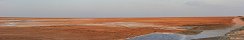 Lac sal dans le dsert du Sahara (Tunisie)