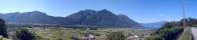 La plaine de Magadino et le lac Majeur depuis Agarone (Canton du Tessin, Suisse)