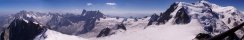 Mont Blanc range from the Aiguille du Midi (Haute-Savoie, France)