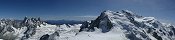 Le massif du Mont Blanc depuis l'Aiguille du Midi (Haute-Savoie, France)