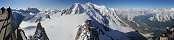 Le massif du Mont Blanc depuis l'Aiguille du Midi (Haute-Savoie, France)