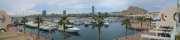 Alicante harbor and castle (Valence, Spain)