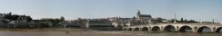 The city of Blois and the Loire river (Loir-et-Cher, France)