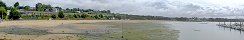 La plage et le port de plaisance du Moulin Blanc (Brest, Finistre, France)