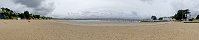 La plage et le port de plaisance du Moulin Blanc (Brest, Finistre, France)