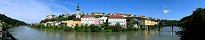 Burghausen au bord de la Salzach (Bavire, Allemagne)