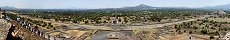 Calzada de los Muertes depuis le temple du Soleil (site archologique de Teotihuacn, Mexique)
