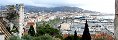 Le port et la ville de Cannes depuis le château de la Castre (Midi de la France)