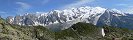 La chaîne du Mont Blanc depuis le Brévent (Haute-Savoie, France)