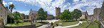 The Courtyard of Bricquebec-en-Cotentin Castle (Manche, France)