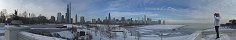 Downtown Chicago depuis l'aquarium G. Shedd (Illinois, Etats-Unis)