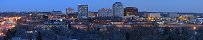 Downtown Colorado Springs at dusk (Colorado, USA)