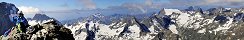 Les Ecrins depuis le sommet du pic Coolidge (Isre et Hautes-Alpes, France)