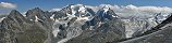 La rgion de Pontresina depuis Corvatsch (Canton des Grisons, Suisse)