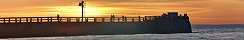 Sunset on Grandcamp-Maisy East Jetty (Calvados, France)