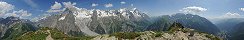 Courmayeur depuis le Mont Chétif (Massif du Mont Blanc, Italie)