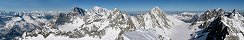 Vue depuis le sommet du Dolent (Suisse, Italie, France)