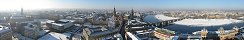 Dresden from the top of the Frauenkirche (Germany)