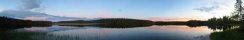 Lac près de Hossa en été (Finlande)