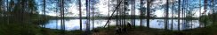 Lac prs de Hossa en t (Finlande)