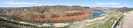 Le bassin de Flaming Gorge depuis la route 44 (Prs de Manila, Utah, Etats-Unis)