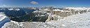 Vue depuis le Sass Pordoi (Dolomites, Belluno, Italie)