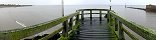 Guardrail at the End of the Pier in Grandcamp-Maisy (Calvados, France)