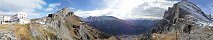 Loche-les-Bains depuis le col de la Gemmi (Canton du Valais, Suisse)