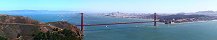 Le pont du Golden Gate et San Francisco (Californie, Etats-Unis)