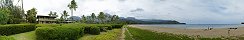 La plage de Hanalei sur l'le Kauai (Hawaii, Etats-Unis)