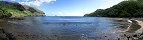 La baie de Hanaiapa sur l'le de Hiva Oa (Polynsie franaise)