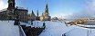 Katholische Hofkirche and Augustus Bridge in Dresden (Germany)