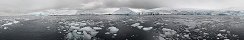 Growlers, icebergs and icepack in Port Foyn (Antarctic Peninsula)
