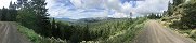 Vue sur les montagnes depuis Idaho's Backyard (Idaho, Etats-Unis)