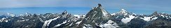 Vue depuis le Petit Cervin (Région de Zermatt, Suisse)