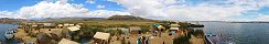 Le lac Titicaca depuis l'île flottante de Reed (Puno, Pérou)
