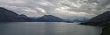 Le lac Wakatipu avec les les du Cochon et du Pigeon (Ile du Sud, Nouvelle Zlande)