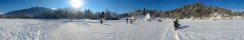 Frozen Lansersee near Innsbruck (Tyrol, Austria)