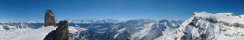 View from the Diablerets glacier (Swiss french Alps)