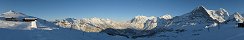 Vue depuis Männlichen au-dessus de Grindelwald (Oberland bernois, Suisse)