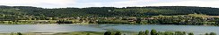 Lake Saint-Point and the Village of Malbuisson (Doubs, France)