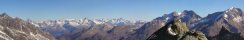 View from Mittel Allalin (Upper Valais, Switzerland)