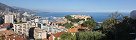 Vue de Monaco depuis la frontire avec la France (Principaut de Monaco)