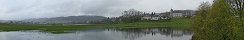 Doubs River Overflowing between Morteau and Montlebon (Doubs, France)